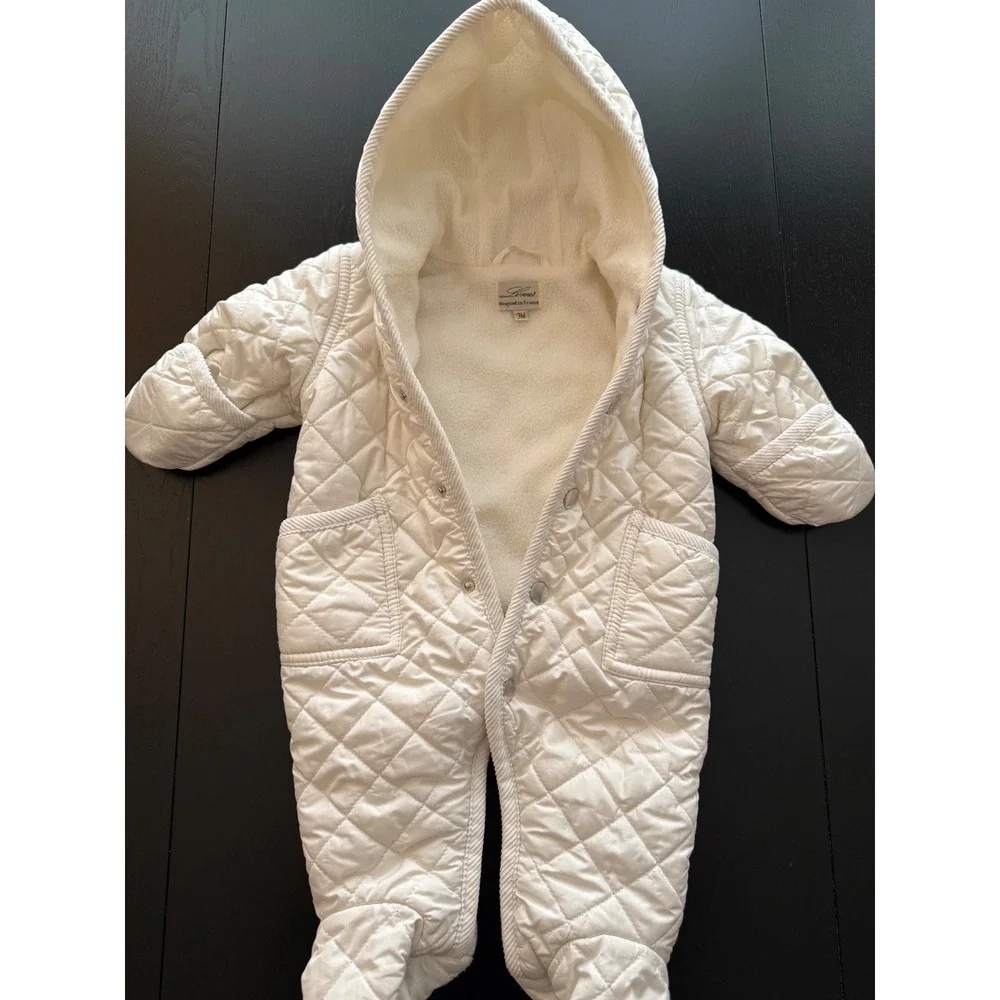 Leveret Whipette Quilted‎ Baby Bunting Snowsuit 3-mths Cozy Fleece Lined w/Hood